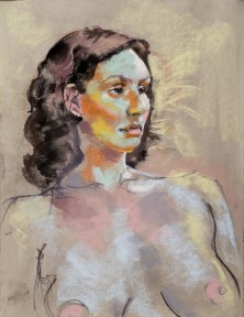 25 Minute Head and Shoulders Study, Pastel on Paper