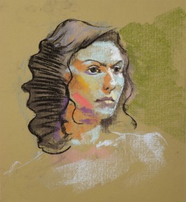 15 Minute Portrait Study, Pastel on Paper