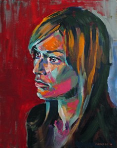 Portrait of Erin exhibited at Art in the Barn in Barrington, Illinois