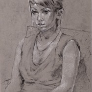 Portrait of a Young Girl, 18x24, Conté on Paper, 10/12/2011