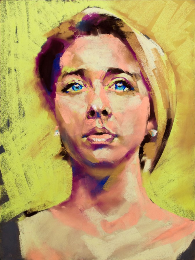 Portrait of Maggie, 12×16, Pastel on Board